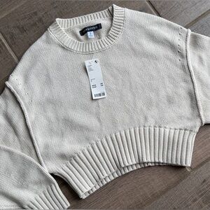 Urban Outfitters Cream Crew Neck Sweater